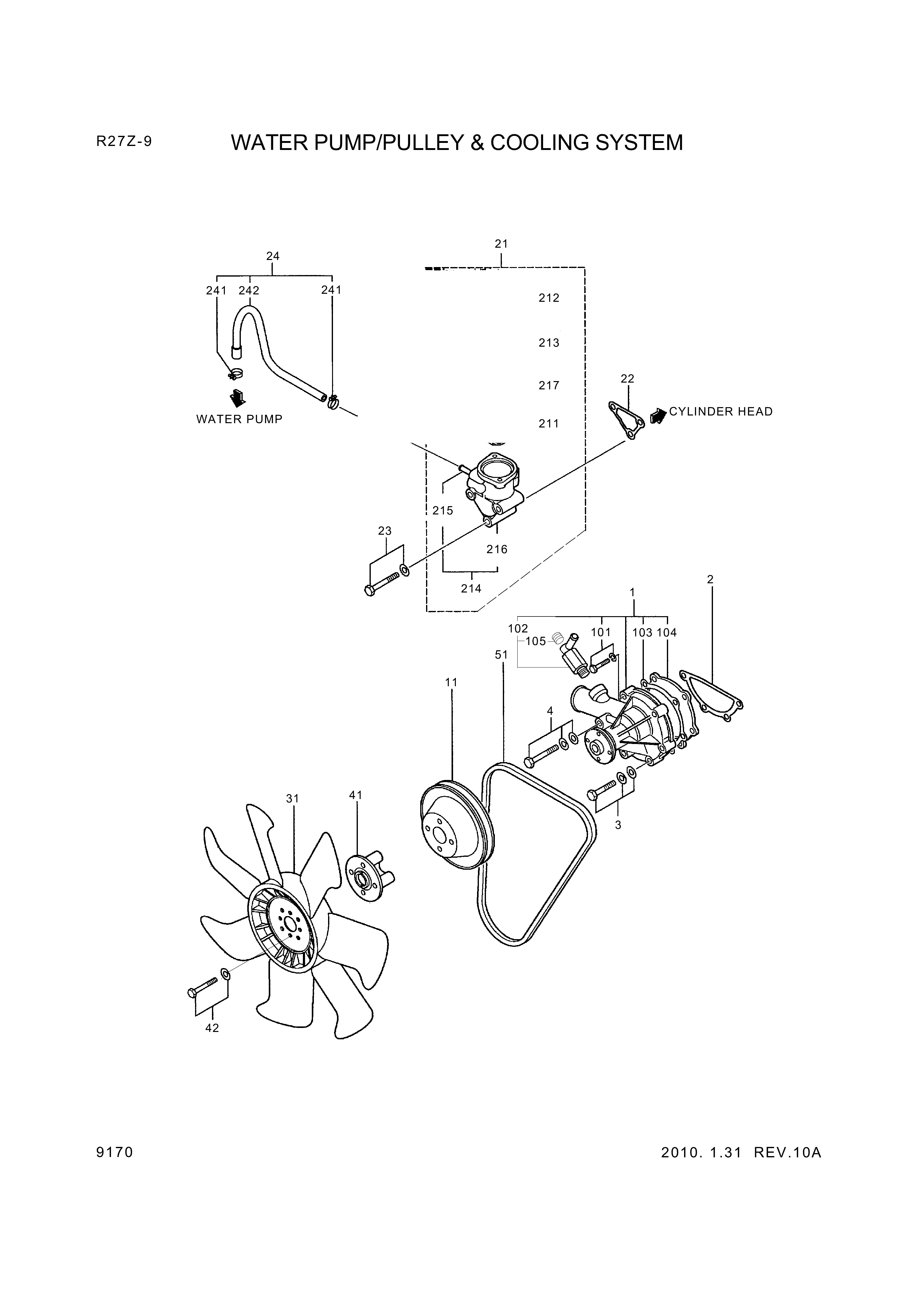 drawing for Hyundai Construction Equipment XJAF-02932 - FAN-COOLING (figure 3)