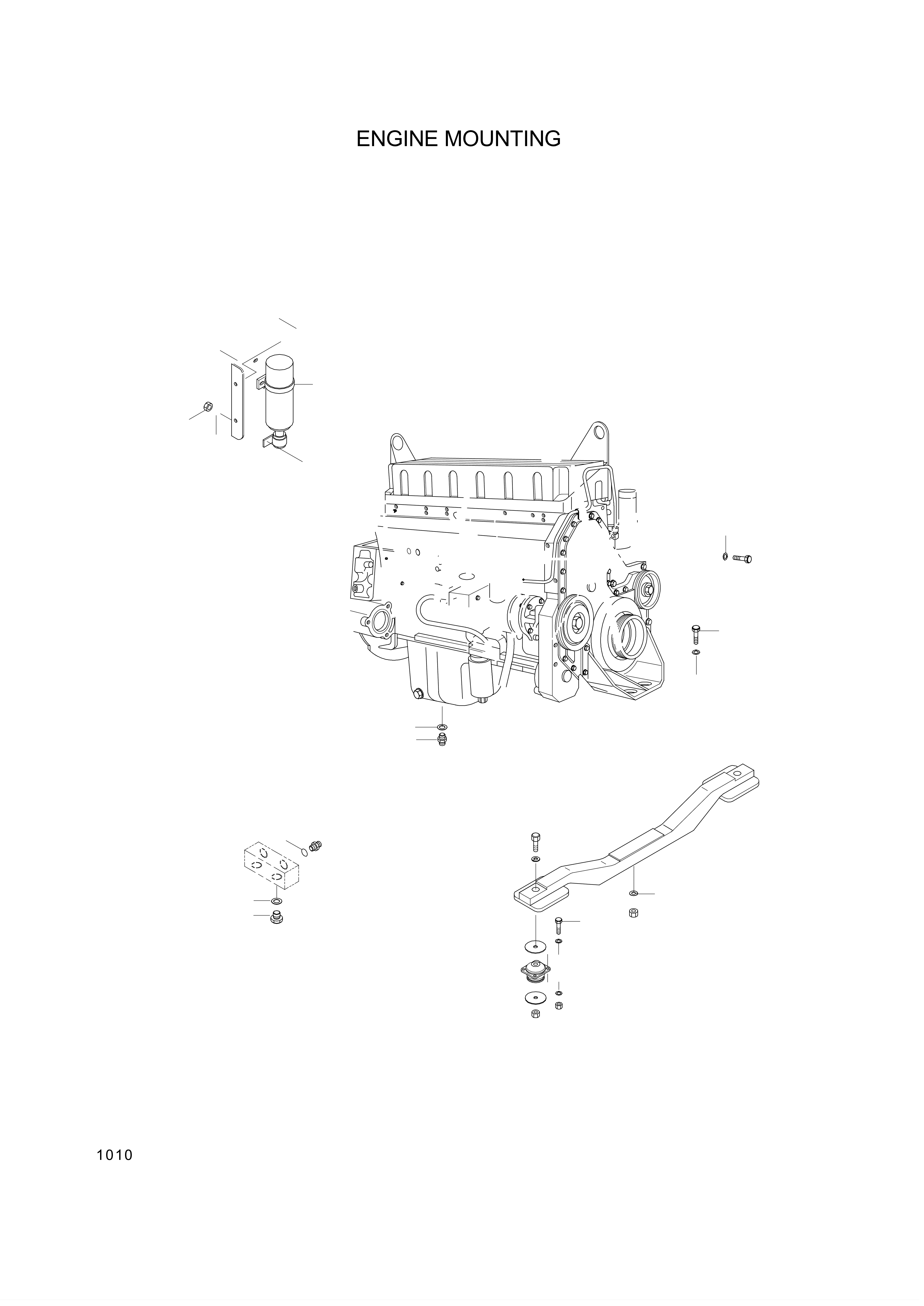 drawing for Hyundai Construction Equipment 14L1-01010 - ENGINE ASSY