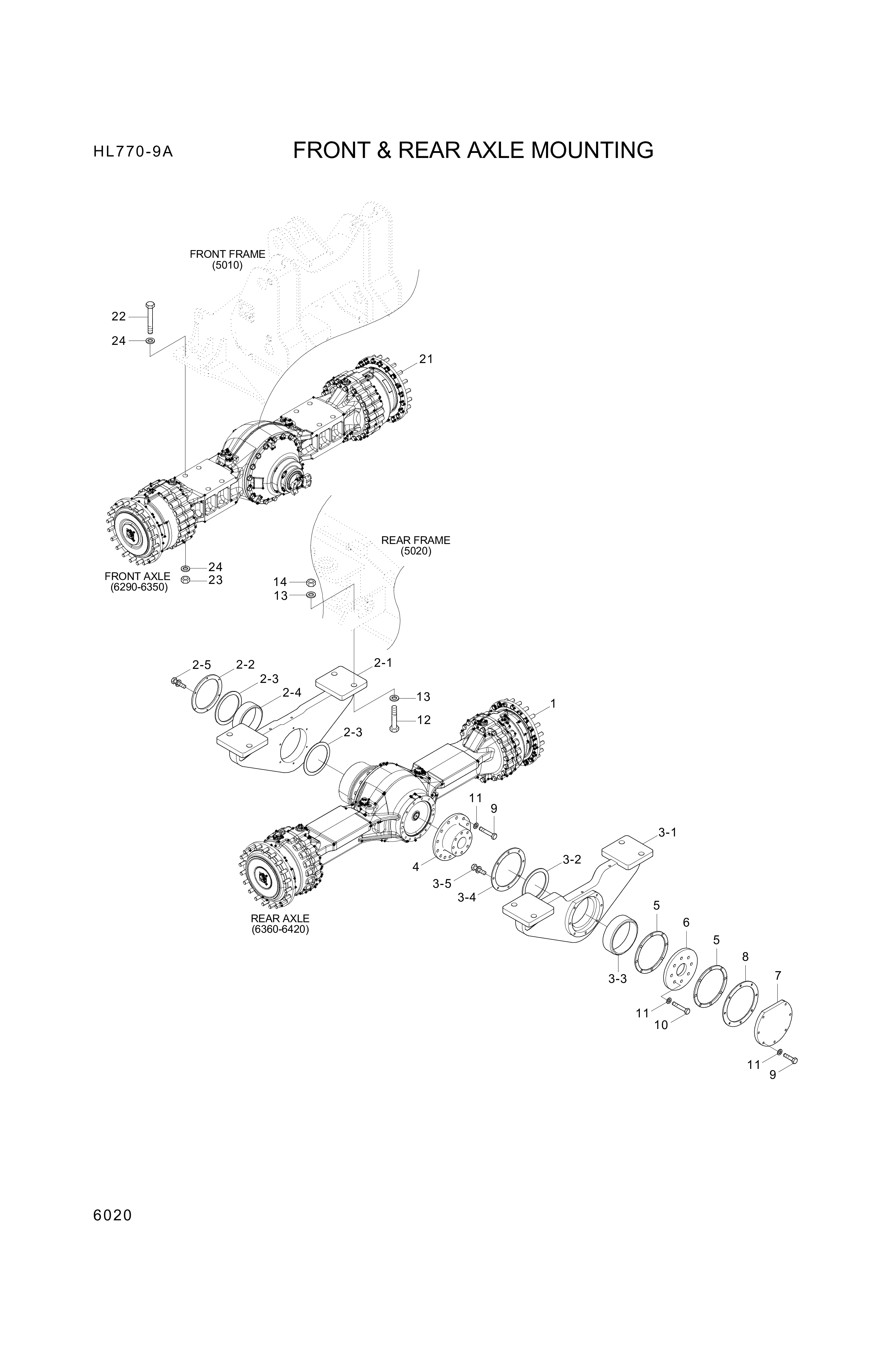 drawing for Hyundai Construction Equipment 81LK-20010 - AXLE ASSY-REAR (figure 2)