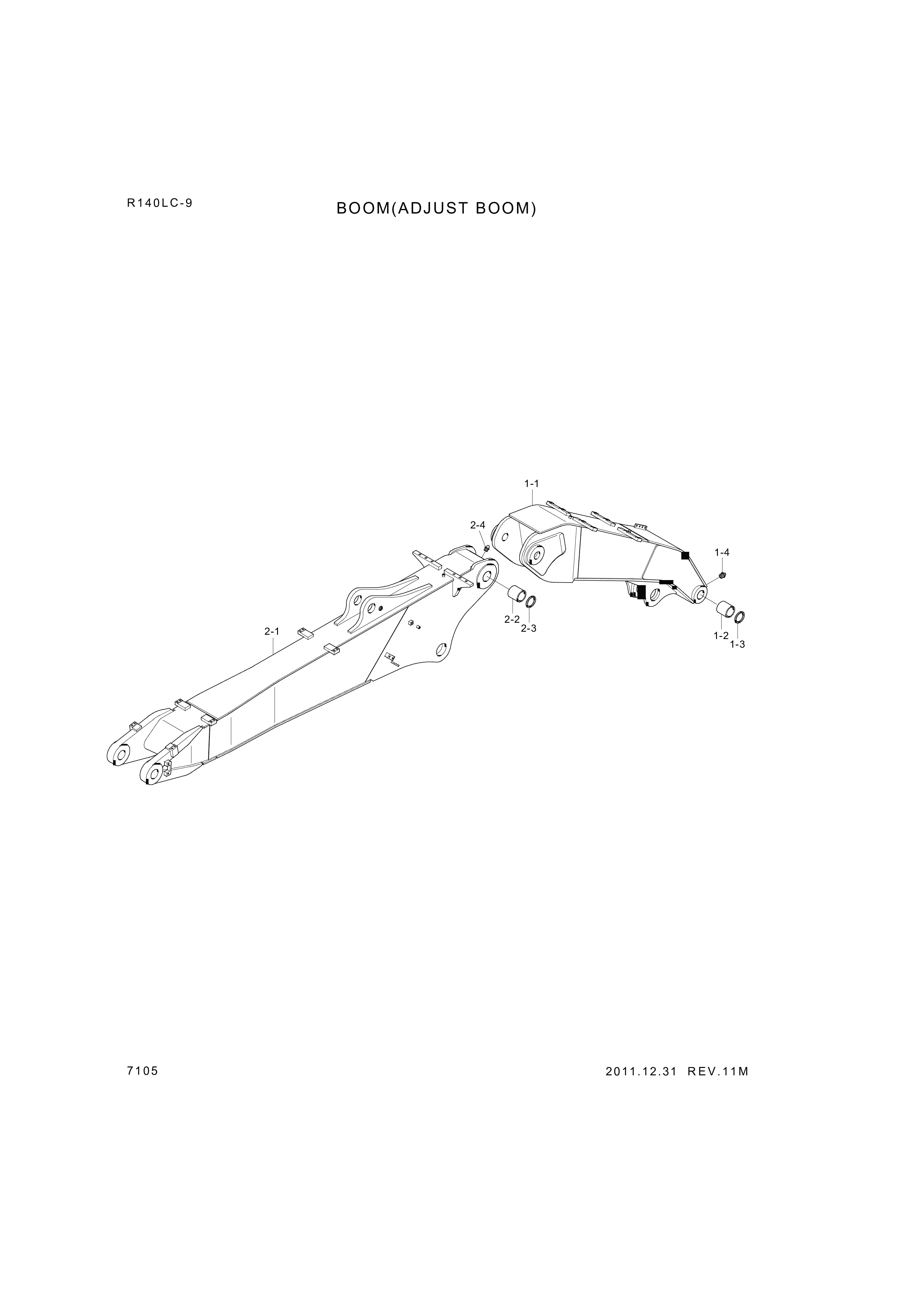 drawing for Hyundai Construction Equipment 61Q4-15120 - BUSHING-PIN