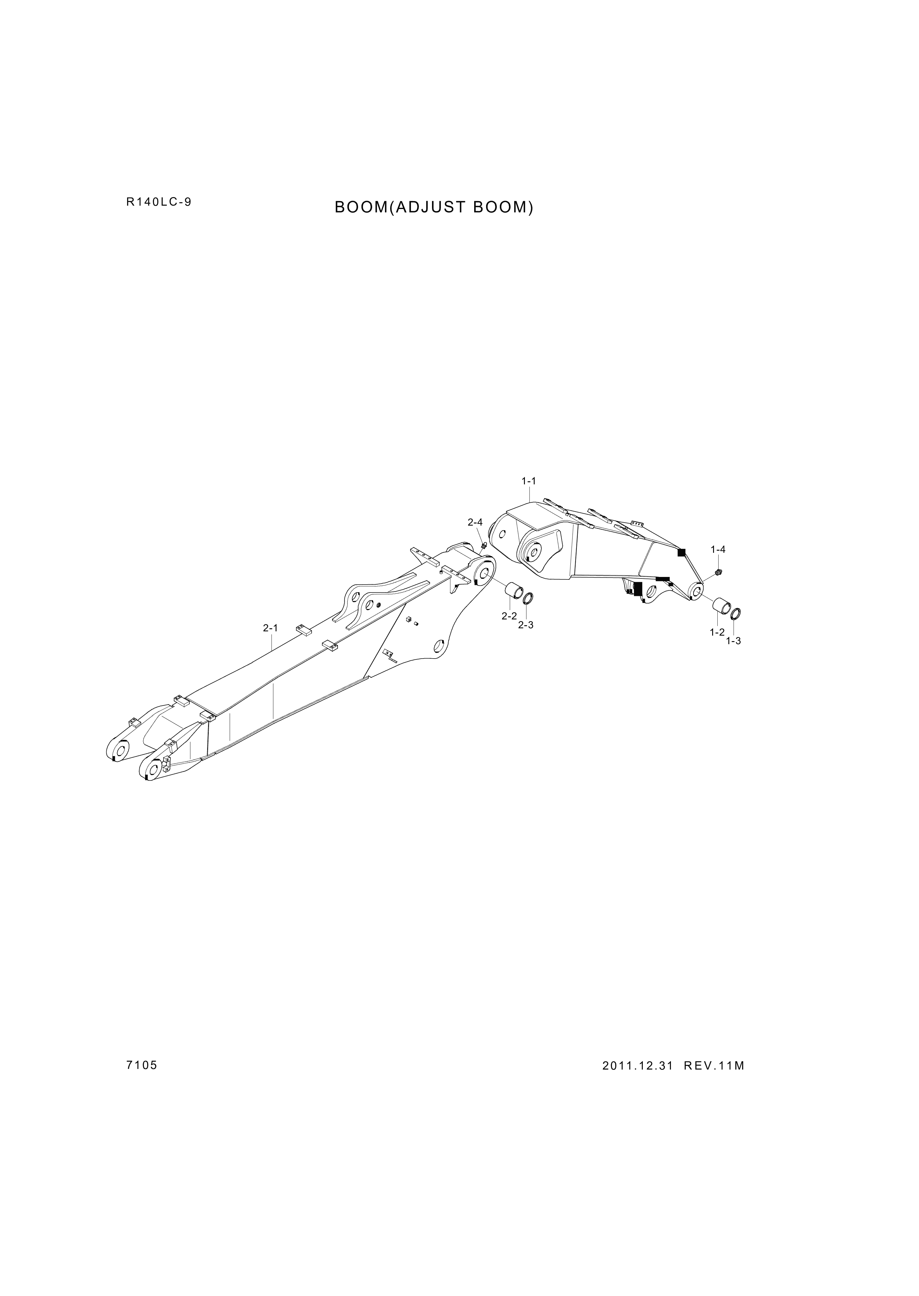 drawing for Hyundai Construction Equipment 61Q4-15120 - BUSHING-PIN (figure 3)