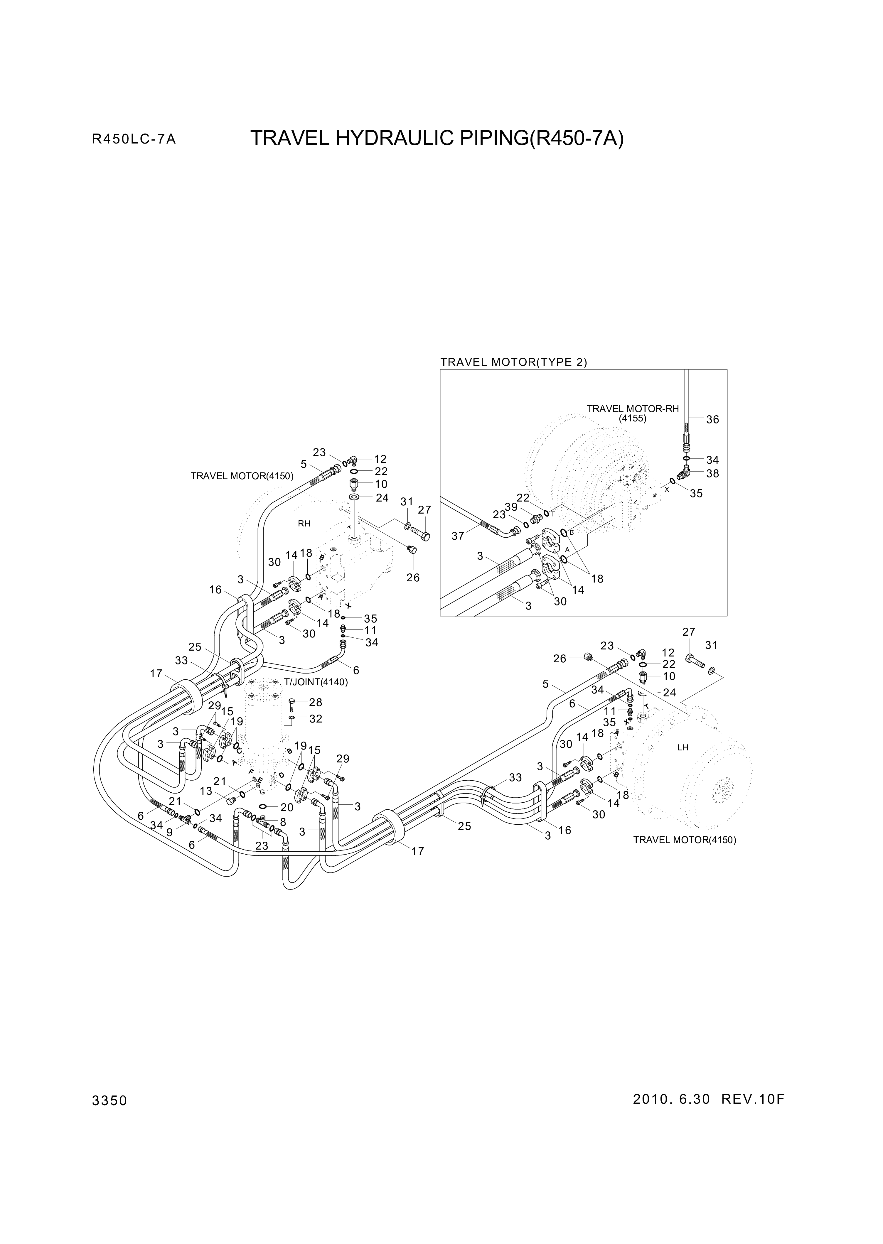 drawing for Hyundai Construction Equipment P930-122055 - HOSE ASSY-ORFS&THD (figure 3)