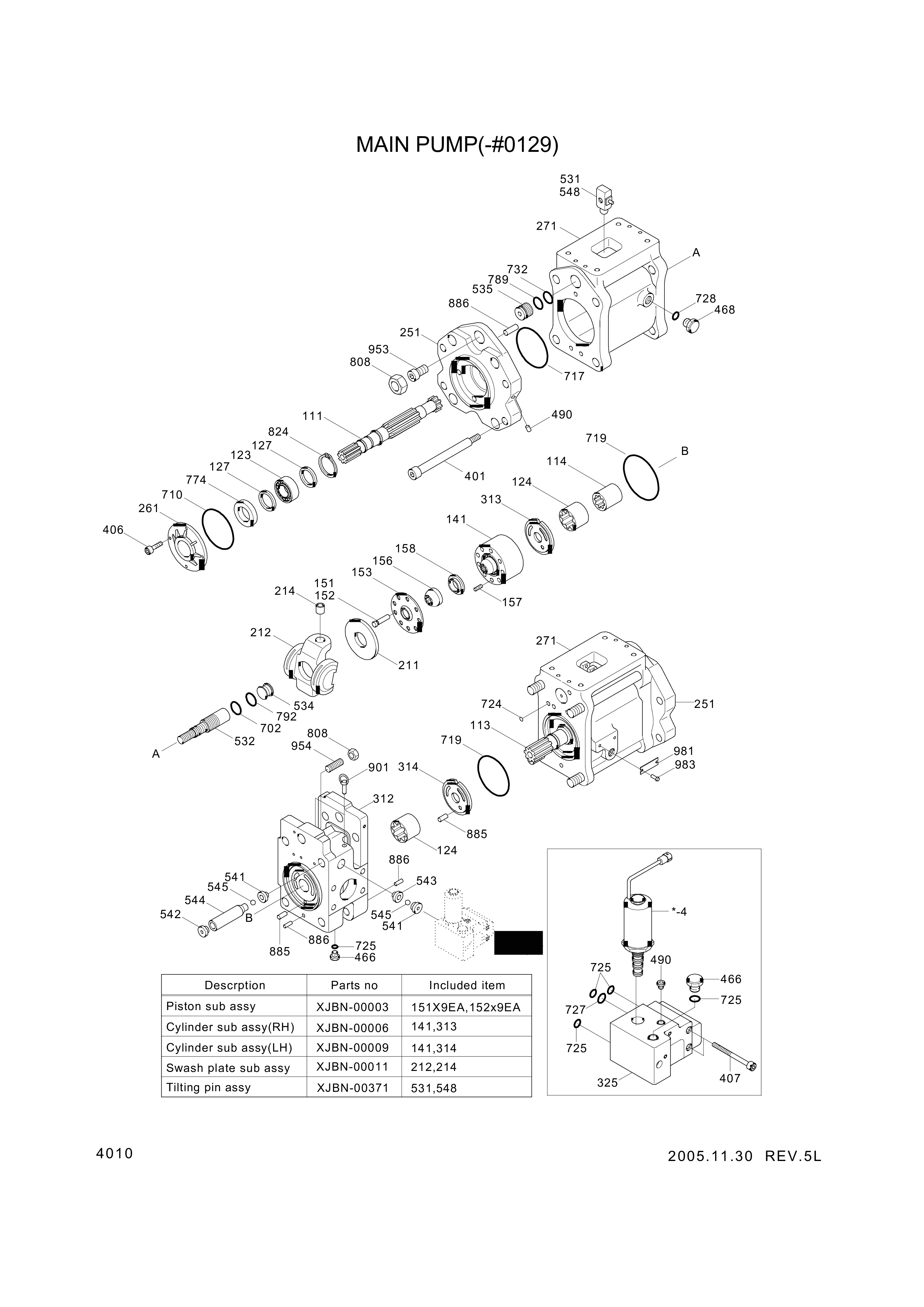 drawing for Hyundai Construction Equipment XKAH-00240 - BLOCK KIT-ROTARY RH (figure 3)