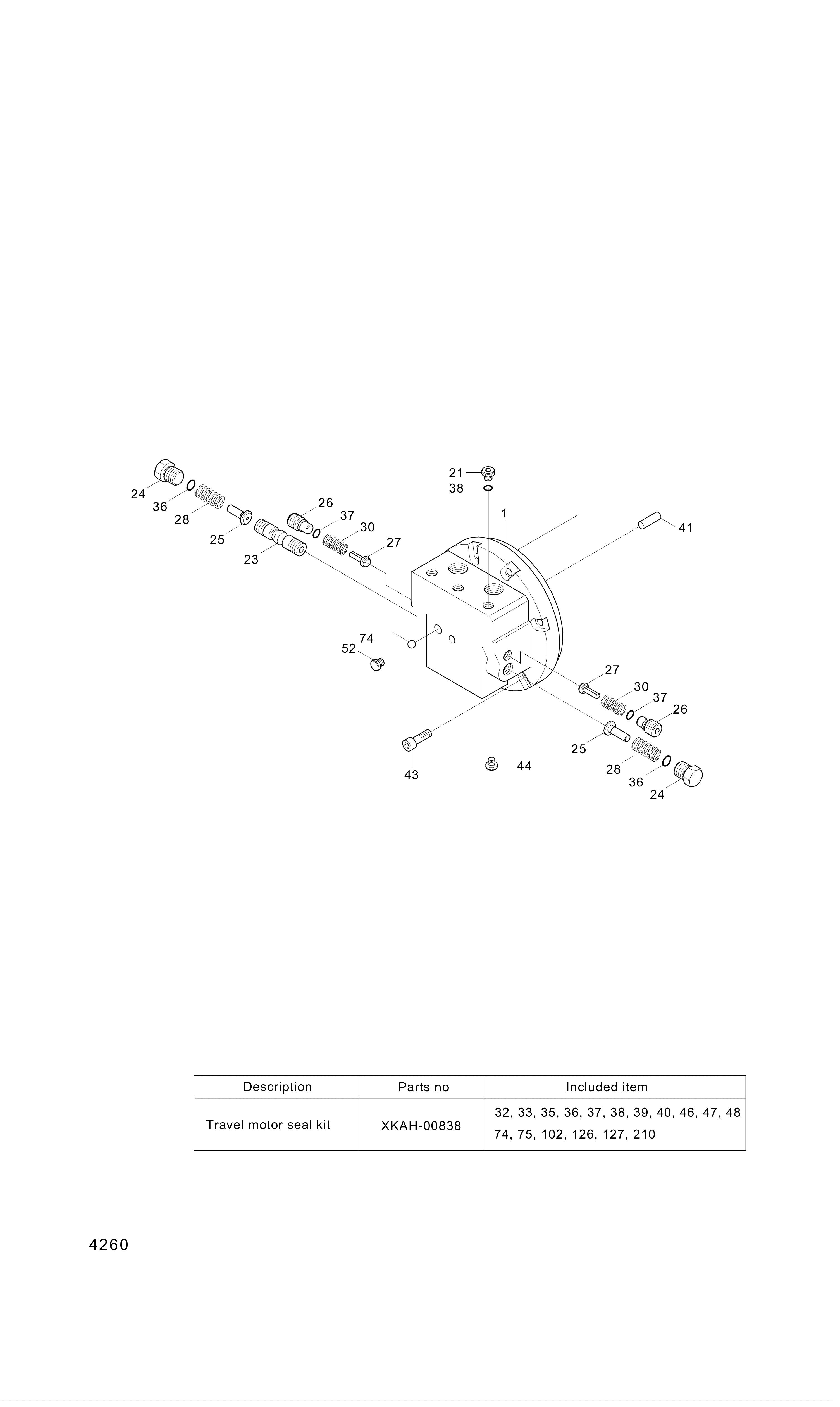 drawing for Hyundai Construction Equipment XKAH-00797 - FLANGE ASSY-REAR (figure 5)