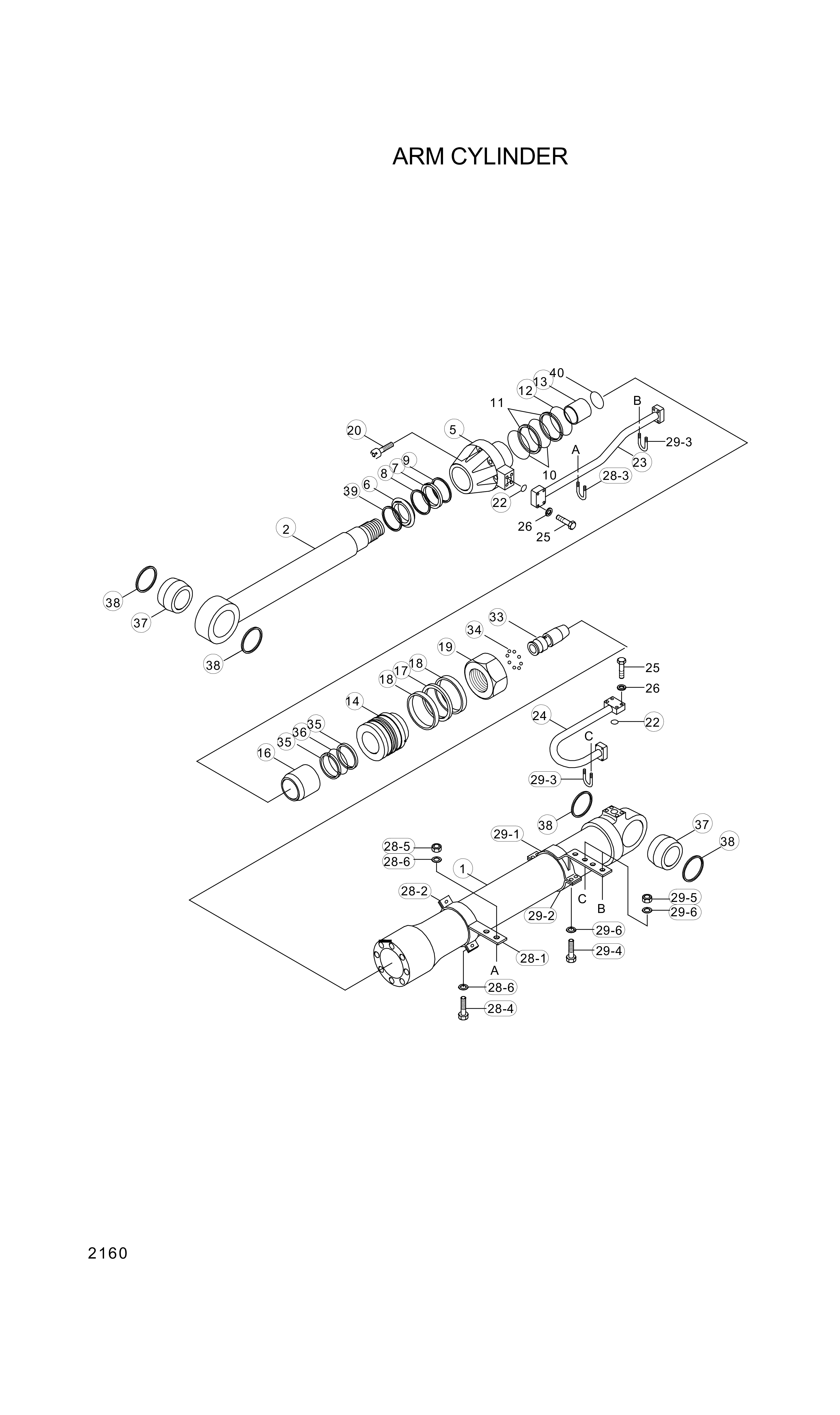 drawing for Hyundai Construction Equipment 31YC-11101 - BUSHING-PIN