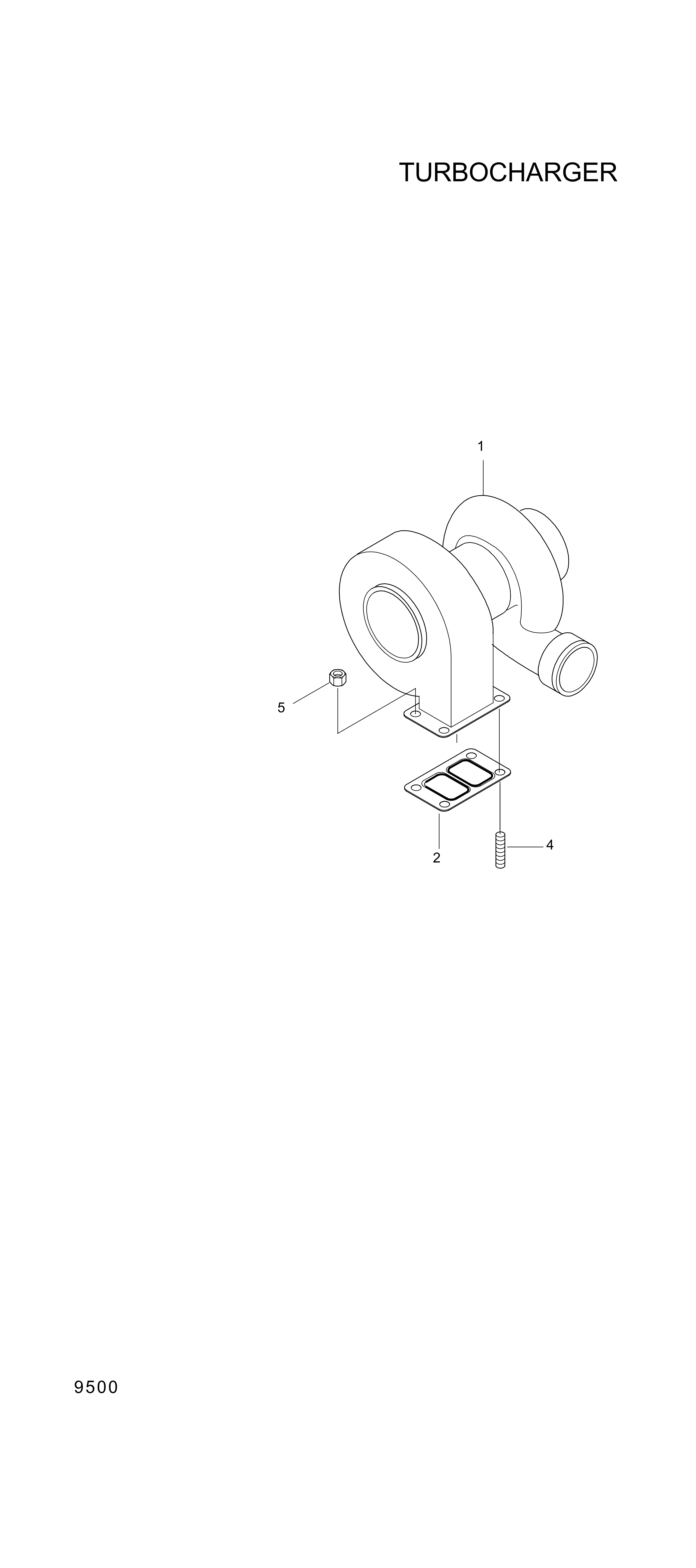 drawing for Hyundai Construction Equipment 3598898 - TURBOCHARGER (figure 2)
