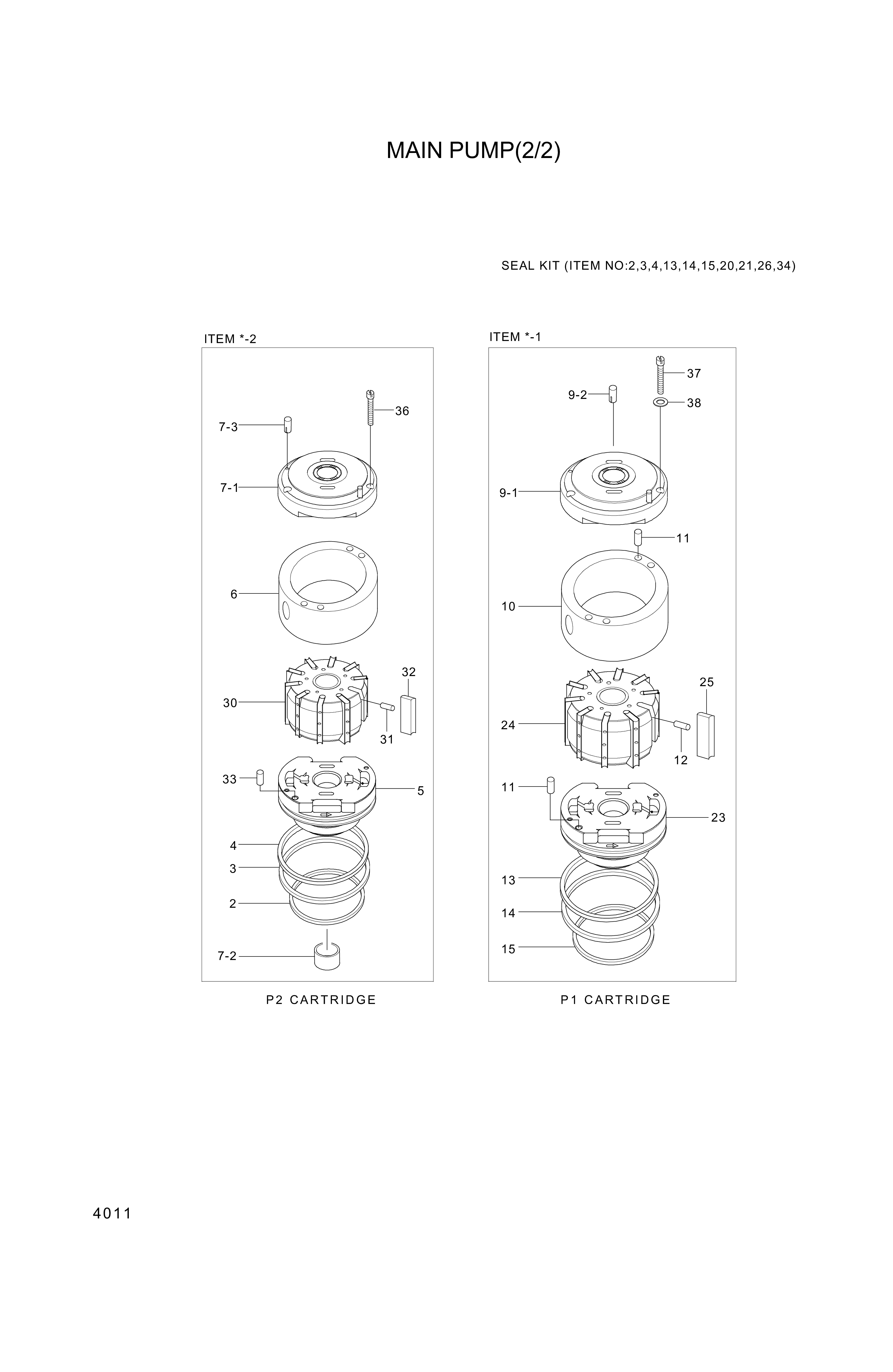 drawing for Hyundai Construction Equipment S24-64859-5 - P1 CARTRIDGE(031) (figure 1)