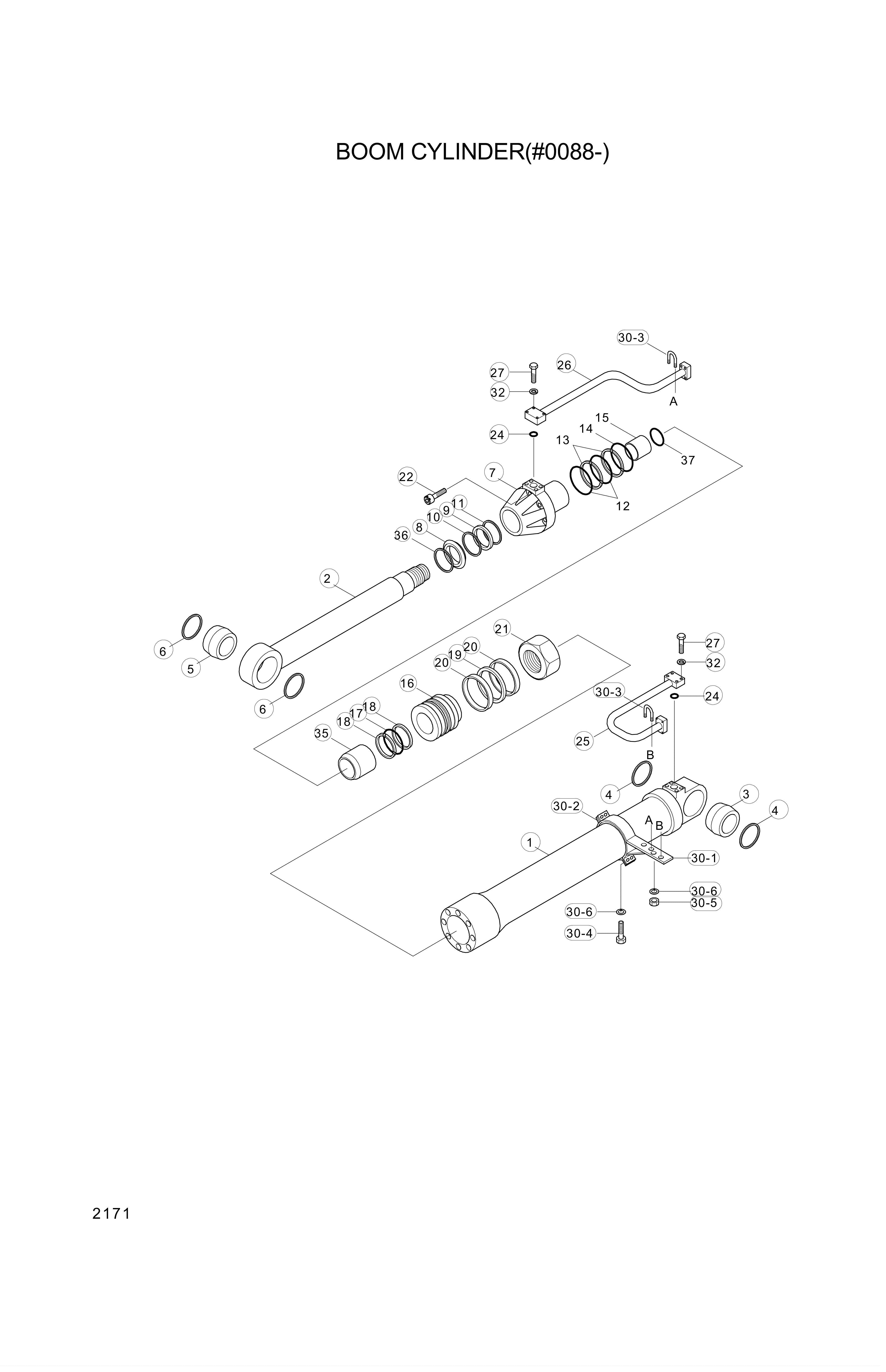 drawing for Hyundai Construction Equipment 31YC-11090C - BUSHING