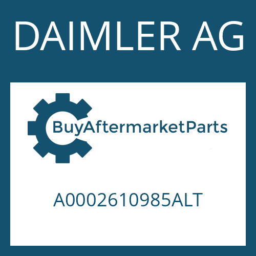 DAIMLER AG A0002610985ALT - FILTER