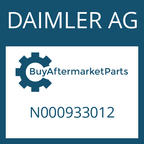 DAIMLER AG N000933012 - HEXAGON SCREW