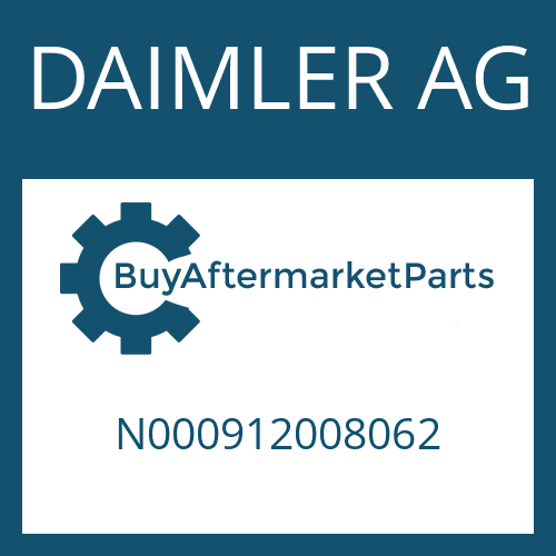 DAIMLER AG N000912008062 - CAP SCREW