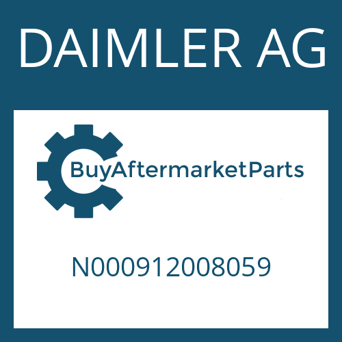 DAIMLER AG N000912008059 - CAP SCREW