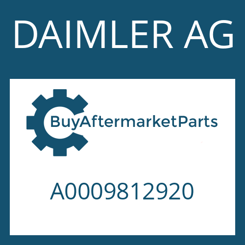DAIMLER AG A0009812920 - BALL BEARING