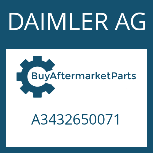 A3432650071 DAIMLER AG Part
