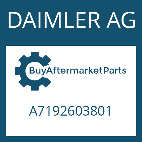 DAIMLER AG A7192603801 - Part