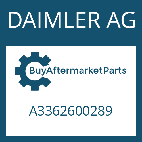 A3362600289 DAIMLER AG Part