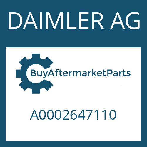 DAIMLER AG A0002647110 - SEALING CAP