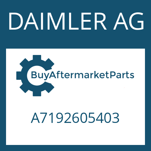 A7192605403 DAIMLER AG Part