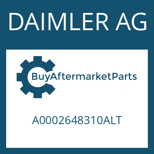 DAIMLER AG A0002648310ALT - COVER