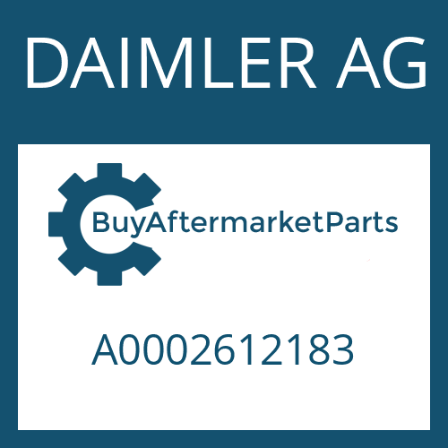 A0002612183 DAIMLER AG TUBE