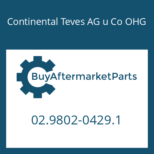 02.9802-0429.1 Continental Teves AG u Co OHG SPRING GUIDE