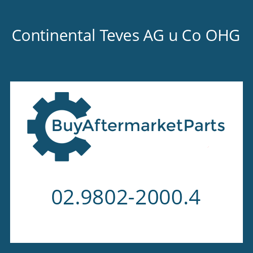 Continental Teves AG u Co OHG 02.9802-2000.4 - HYDRAULIC ACCUMULATOR
