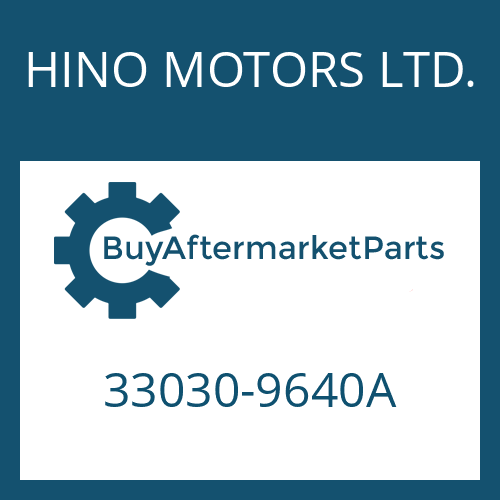 HINO MOTORS LTD. 33030-9640A - 16 S 151