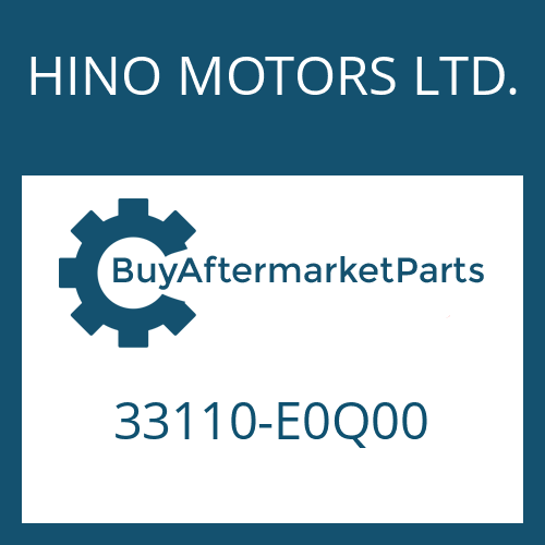 HINO MOTORS LTD. 33110-E0Q00 - 16 S 221 IT