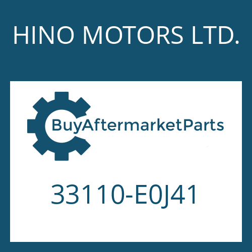 HINO MOTORS LTD. 33110-E0J41 - 16 S 221 IT