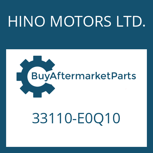 HINO MOTORS LTD. 33110-E0Q10 - 16 S 221 IT