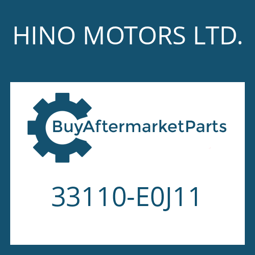 HINO MOTORS LTD. 33110-E0J11 - 16 S 221