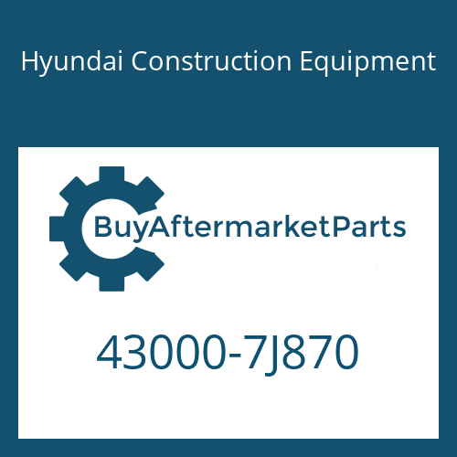 Hyundai Construction Equipment 43000-7J870 - 9 S 1110 TO