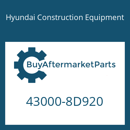 Hyundai Construction Equipment 43000-8D920 - 6 S 1901 BO