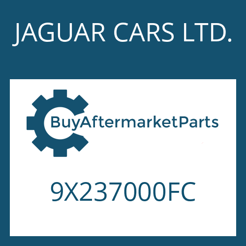 JAGUAR CARS LTD. 9X237000FC - 6 HP 26 SW