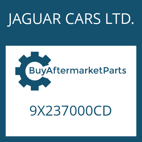 JAGUAR CARS LTD. 9X237000CD - 6 HP 28 SW