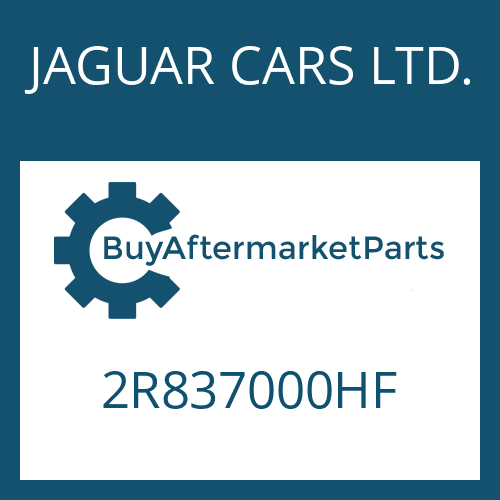 JAGUAR CARS LTD. 2R837000HF - 6 HP 26 SW