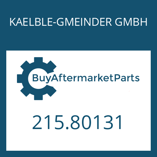 KAELBLE-GMEINDER GMBH 215.80131 - S 6-90