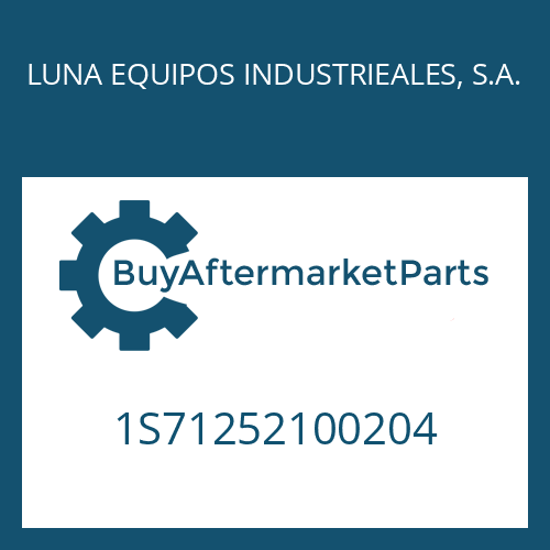 LUNA EQUIPOS INDUSTRIEALES, S.A. 1S71252100204 - TYPE PLATE