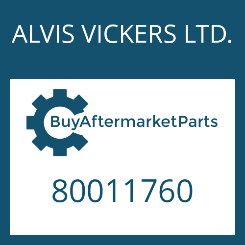 ALVIS VICKERS LTD. 80011760 - ECOMAT