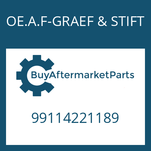 OE.A.F-GRAEF & STIFT 99114221189 - HELICAL GEAR