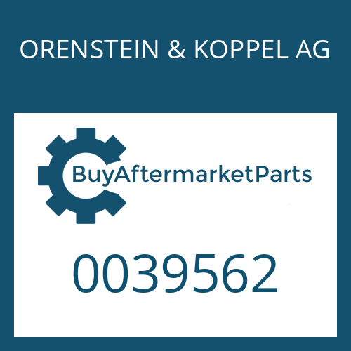 ORENSTEIN & KOPPEL AG 0039562 - O-RING