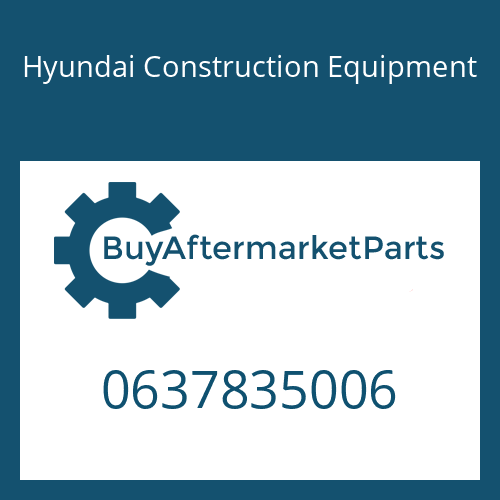 Hyundai Construction Equipment 0637835006 - UNION SCREW