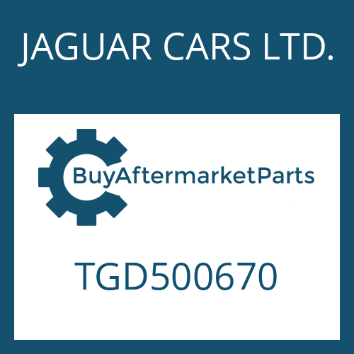 JAGUAR CARS LTD. TGD500670 - 6 HP 26 X SW