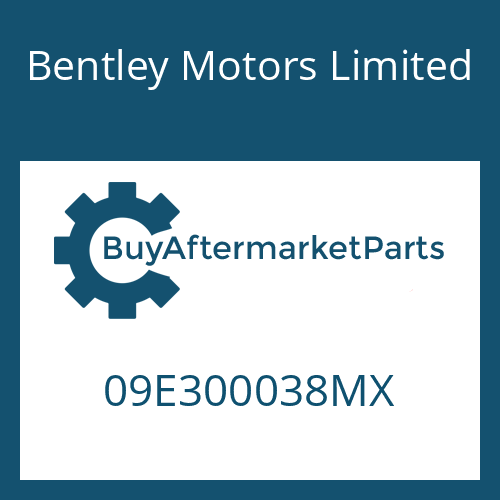 Bentley Motors Limited 09E300038MX - 6 HP 26 A 61 SW