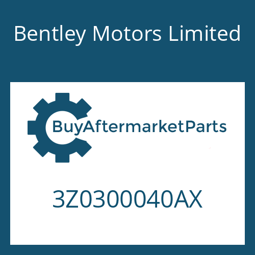 Bentley Motors Limited 3Z0300040AX - 6 HP 32 SW