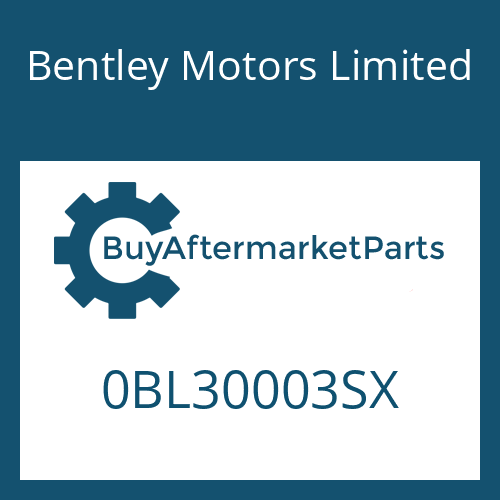 Bentley Motors Limited 0BL30003SX - 8HP90 SW