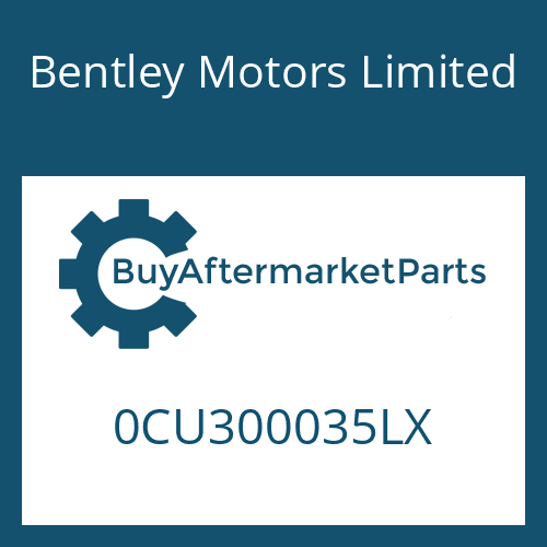 Bentley Motors Limited 0CU300035LX - 8HP90A74 SW