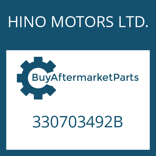 HINO MOTORS LTD. 330703492B - 9 S 109 PTO