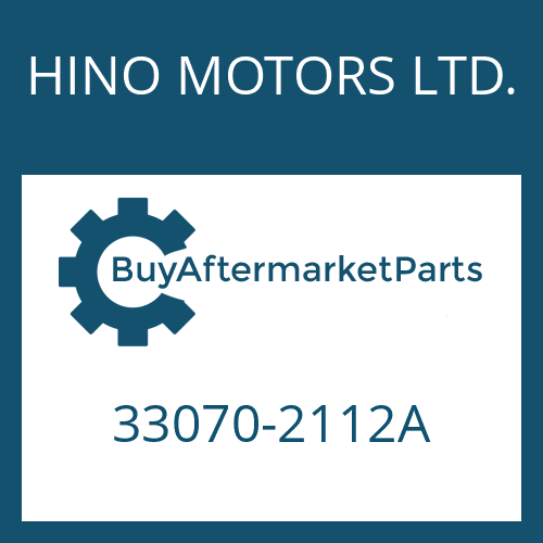 33070-2112A HINO MOTORS LTD. 9 S 109