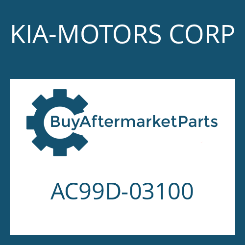 KIA-MOTORS CORP AC99D-03100 - 6 S 1600